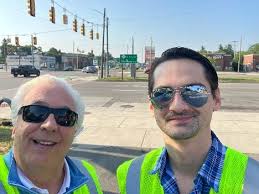 Blue and White Modern Texture Simple Abstract Geometric Construction  Presentation