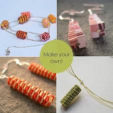 Diy Woven Paper Beads Tutorial Make Your Own Woven Paper Beads Pdf Paper Bead Jewelry Paper Jewelry Paper Beads Tutorial