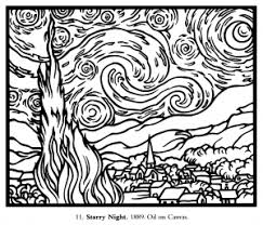 Color a real masterpiece with this art history coloring page! Vincent Van Gogh Free Printable Coloring Pages For Kids