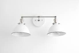Black And White Vanity Light White Vanity Light Nickel Light Fixture Farmhouse Vanity Etsy Nickel Light Fixtures Vanity Light Fixtures Brushed Nickel Lighting
