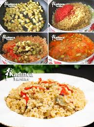 Patlicanli Bulgur Pilavi Tarifi Nasil Yapilir Yemek Tariflerim Bulgur Foods Fried Rice