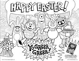 see all coloring pages categories. Easter Is Coming Print This Free Yogabbagabba Coloring Sheet For Your Easter Baskets Yo Gabba Gabba Easter Fun Coloring Pages For Kids