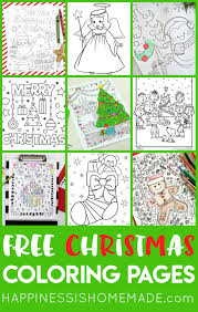 The december coloring sheet has santa's face peeking over the letters of the word december. Free Christmas Coloring Pages For Adults And Kids Happiness Is Homemade