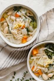Cannellini Bean Kale And Orzo Soup Forks Over Knives Recipe Bean And Vegetable Soup Whole Food Recipes Turkey Soup