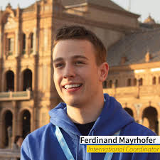 Next we'd like to introduce Ferdinand Mayrhofer, our new International  Coordinator: Hi everyone! I'm Ferdinand, 23 years old and currently  studying SIMC at the WU in Vienna. I am responsible for the