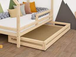 Sleep soundly in modern beds. Wooden Storage Drawer Under The Bed 2in1