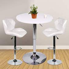 Red barrel studio® maire round high pub table set of 5wood/upholstered chairs in brown/green/red, size 38.98 h x 33.66 w x 33.66 d in | wayfair wayfair $ 449.99 Amazon Com Bar Table Set Of 3 Adjustable Round Table And 2 Swivel Pub Stools For Home Kitchen Bistro Bars Wine Cabinets Set 8 Furniture Decor