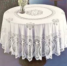 Crochet Lace Pineapple Soft Vinyl Tablecloth White Vintage Look Dining 70 Rd Vinyl Tablecloth Table Cloth Tablecloths For Sale