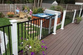 Rdi Metal Works Pre Assembled Panels In Black With Endurance Post Sleeves Neptune Post Caps And New England Trim R Outdoor Rooms Outdoor Living Steel Railing