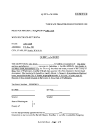 Sep 01, 2019 · quit claim deed (qcd) or other type of transfer document 3: Wa State Quit Claim Deed Filler Fill Out And Sign Printable Pdf Template Signnow