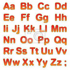 Das römische alphabet hat insgesamt 24 buchstaben. Alphabet Buchstaben Auf Einem Schwarzen Hintergrund Leinwandbilder Bilder Grossbuchstaben Art Schriftart Myloview De