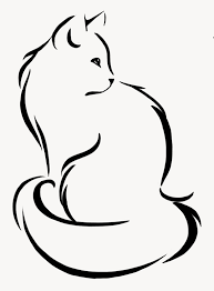 Black And White Cat Tattoo Image Result For White Cat With Black Tail Tattoo Tatuagem De Gato Silhueta De Gato Gatinho Desenho