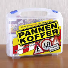 Aussergewohnliche Geschenkidee Der Pannenkoffer Fur Den Mann Zum 40 Geburtstag Gefullt Mit Vielen Geschenkideen Geburtstag 40 Geburtstag Mann Geburtstag Mann