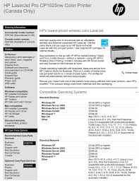 Hp Laserjet Pro Cp1025nw Color Printer Canada Only Manualzz