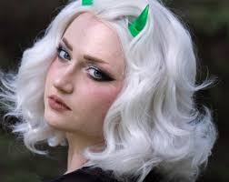 Transparent Green Resin Cast Chibi Horns Oni