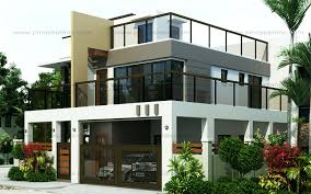 The large windows and glass accent wall give this house its elegant modern look. Ester Four Bedroom Two Story Modern House Design Pinoy Eplans