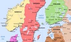 The map shows the counties within see the table below the map for the numbered list of counties. Physical Map Of Scandinavia Norway Sweden Finnland Denmark Iceland