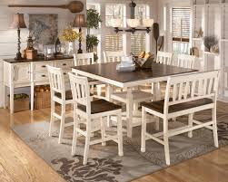 Ashley Whitesburg Extends To 54 Square Seats 8 Counter Height Dining Room Tables Square Kitchen Tables Dining Room Sets