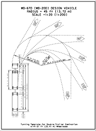 Roadway Design Manual Minimum Designs For Truck And Bus Turns