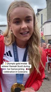 🏅An emotional Hannah Scott stopped with our North West Reporter  @ChelsieKealey during her homecoming celebration. 🚣‍♀️In Coleraine people  lined the streets, cheered and clapped as the Olympian made ...