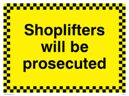 We also do custom decal work, ask about adding your store logo to this decal, or if you dont like the design or font ask about a custom design!!!! Shoplifters Will Be Prosecuted From Safety Sign Supplies