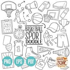 How do you draw a basketball player? Basket Sport Doodle Icons Clipart Scrapbook Set Basketball Etsy In 2021 Doodle Icon Doodles Doodle Drawings