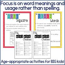 If you are in the process of teaching your young children how to read, you will love this collection of. Word Work For Big Kids Vocabulary Activities By Chalk And Apples