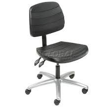Interion Polyurethane Chair Mid Back Black 250610 Globalindustrial Com