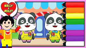 Watch wally and weezy color kiki and miu miu from babybus. Babybus Kiki And Miu Miu Coloring Pages Youtube