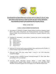 See more of jabatan belia dan sukan negeri perlis on facebook. Kejohanan Badminton Liga Sukan Untuk Semua
