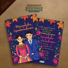 Indian Wedding Reception Invitation Card Illustration And Design By S Indian Wedding Invitation Cards Indian Wedding Cards Wedding Reception Invitation Wording