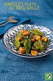 Comme Moi Decouvrez La Recette Haricots Plats Au Tofu Grille Recette En 2020 Plat Vegetarien Idee Repas Vegetarien Plat