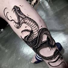 Scary snake tattoose on the leg : Top 30 Calf Tattoo Design Ideas And The Meanings Behind Them Saved Tattoo