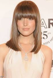 Rechte bob front lace maat: Blunt Cut With Bangs Long Bob With Bangs Askhairstyles
