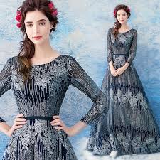 Luxurious Navy Blue Long Sleeve Wedding Bridal Gown Evening Party Dress Shopee Malaysia No tight long sleeves (because, heat) focus your search for the perfect beach wedding gown on those made of lightweight, breathable fabrics like linen or cotton.