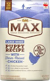 Nutro Max Large Breed Puppy Natural Chicken Meal Rice Recipe Dry Dog Food 25 Lb Bag