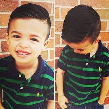 Everything You Need For A Great Boy S Haircut Scissors Combs Hair Gel And A Talking Blow Dryer Boys Haircuts Cute Boys Haircuts Little Boy Hairstyles