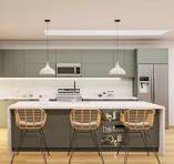 Euro Matte Olive Kitchen Cabinets | CabinetSelect.com