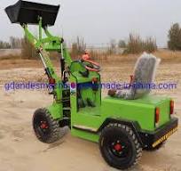 Four Wheel Drive Electric Loader Self Loading Mini Tractors with Front End  Loader