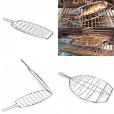 Grille A Poisson Bbq Feu De Bois Fonte Barbecue