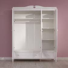 Armoire 3 Portes Design Rustique Coloris Blanc Armoire Chambre Relooking Armoire Armoire Design