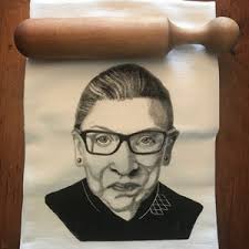 RUTH BADER GINSBURG! tea towel from my original illustration 100% Cotton  printed in Maine with eco friendly inks. Free Gift Wrap!