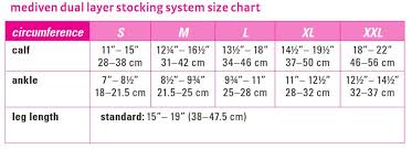 42 True To Life Mediven Compression Stocking Size Chart