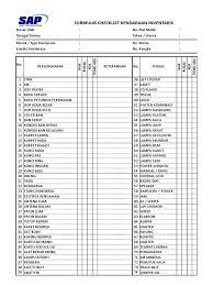 Hal ini untuk mengantisipasi agar kegiatan operasional. Form Checklist Kendaraan
