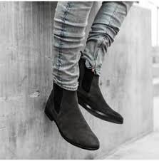 Browse our cheap men's chelsea boots to upgrade your wardrobe for less. Handmade Men Charcoal Color Suede Chelsea Boots Suede Ankle High Boots Grey Suede Chelsea Boots Mens Boots Casual Boots Outfit Men