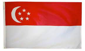 Geographical and political facts, flags and ensigns of singapore. Singapore Flag From Flags Unlimited Us Flags