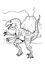 coloriage dinosaure et volcan chauve-souris imprimable