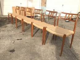 Teak dining chairs available in folding, armchair, side chair and stacking models. Danish Modern J L Moller Teak Dining Table Chairs Ebay