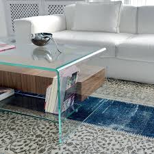 Fabulous coffee table plans featuring a glass top and drawers. Bridge Glass Coffee Table With Shelf And Drawer Klarity Glass Furniture