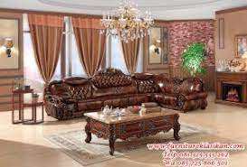 Sofa Tamu Jati Model Sudut Klasik Desain Furniture Jepara Ukiran Klasik Modern Mewah Terbaru Luxury Furniture Living Room Corner Sofa Luxury Luxury Living Room